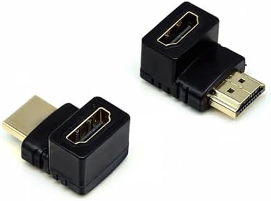 Vgggrd 2 PCS Right Angle HDMI Adapter 8K, HDMI 2.1 Adapter 90