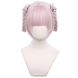 HIROAKIYA 七草ナズナ ウィッグ よふかしのうた 七草ナズナ コスプレ ウィッグ クリップ 三つ編み ウィッグネット付き