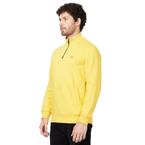 Image of Spykar Blended High Neck Full Sleeve Sweatshirt for Men