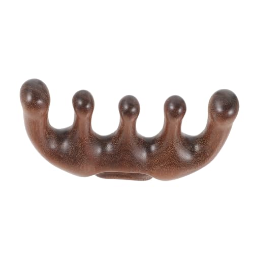 SMASOLO Peine de Masaje para Cabelludo de Sándalo Natural Dientes Anchos Antienredos Compacto y Ligero para Cabello Rizado Seco y Mojado Unisex Portátil