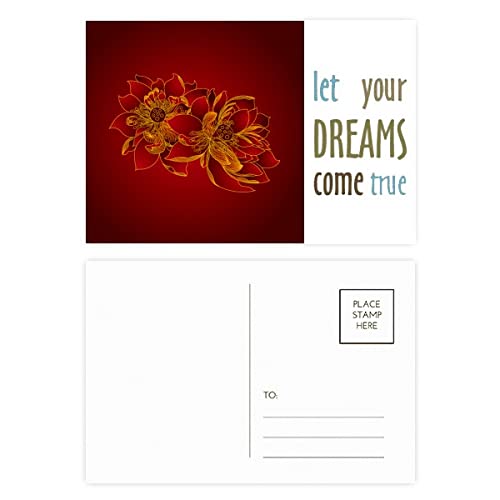 Cartes postales épaisses lotus rouge (20 pcs) pour écrire sans bavure