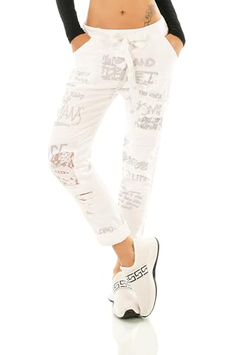 Jogging baggy Boyfriend femme taille 36-40 avec insert crochet confort
