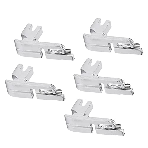 5 piezas pie zurcido acero inoxidable bajo para máquina de coser miniatura 5