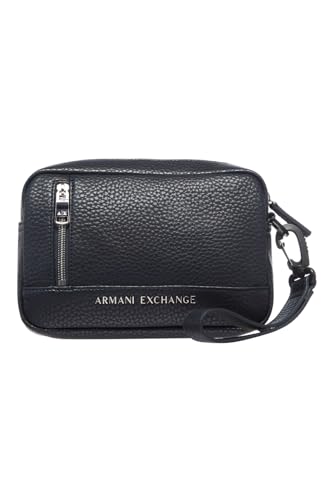 Cinturino rimovibile Armani Exchange Men\'s Essential, Capri SLG, mini zip frontale, blu navy, blu navy, taglia unica
