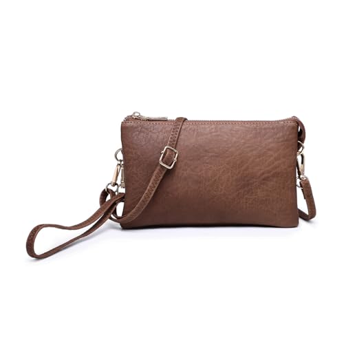 Image of JEN & CO. Riley Crossbody Bags for Women Vegan Leather Wristlet Clutch Wallet Purses Handbags with 2 Straps