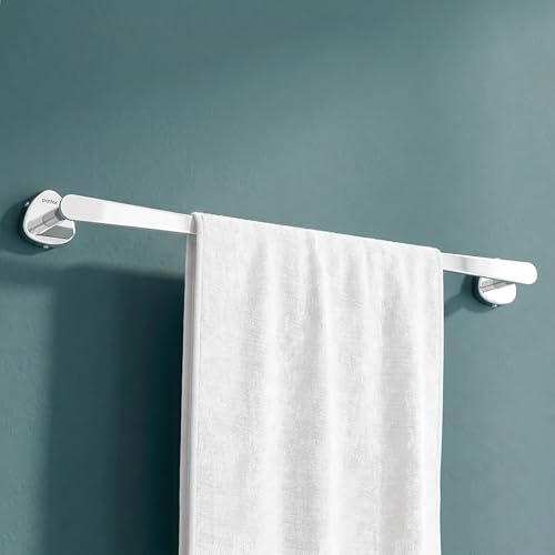 Image of Plantex J4 Stainless Steel Towel Holder in Bathroom /Cloth Hanger for Bathroom /24 Inch Single Towel Rod /Bathroom Accessories (Chrome Finish) Angel