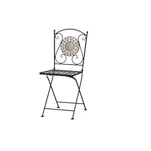 Gartenstuhl / Klappstuhl Siena Garden Prato Stahl/Mosaik/schwarz
