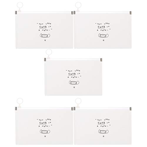 BAZEITFLOW 5 piezas Unidades de Fundas Portátiles para Mascarillas Organizador Reutilizable de Almacenamiento PP Duradero Caja Protectora Ligera y Fácil de Limpiar para Uso Diario