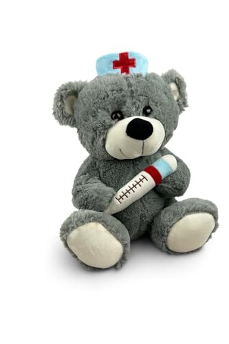 Mel-O-Design Doudou Ours médecin 32 cm - Mignonne peluche Docteur Teddy douce avec tenue de médecin - Cadeau pour enfants