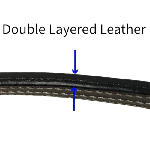 Licol de cheval triple couture réglable en cuir supérieur