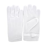 JISEN Men Formal Tuxedo Honor Guard Parade Winter Wind-Resistant Polyester Gloves Slip Resistant Type