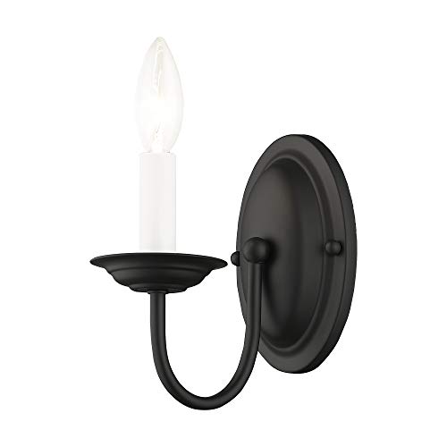 Livex Lighting 4151-04 Home Basics 1 Light Black Wall Sconce thumb #4