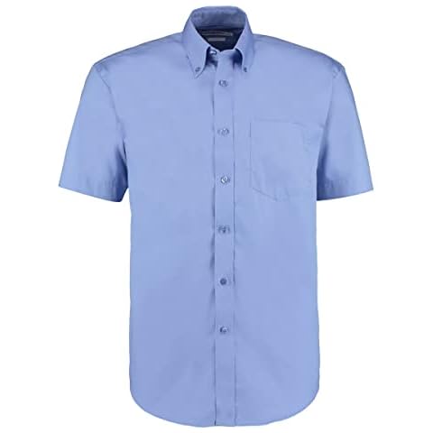 Kustom Kit Mens Short Sleeve Corporate Oxford Shirt (19inch) (Mid Blue) Cover