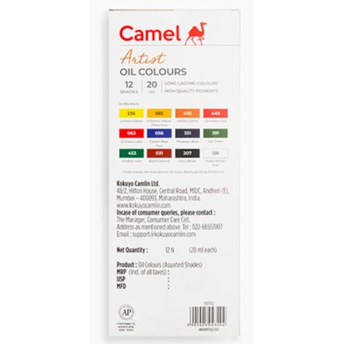 Image of Camlin Artist Oil Colours Tubes