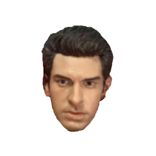 Tête sculptée 1/6 de Tom Holland avec cheveux noirs pour figurine 30 cm