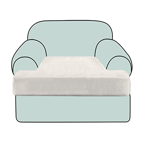 CENPENYA Stretch Cushion Cover Replacement, Sofa Cushion Slipcovers Thicker Velvet Fabric 1/2/3 Seaters Furniture Protector with Elastic Band, Anti-Slip Soft Couch Slipcover for Pets and Kids