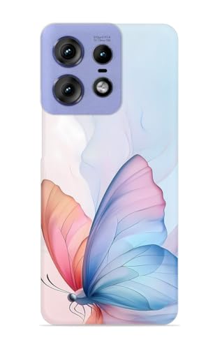 Image of Feather Art Butterfly Designer Printed Hard Back Cover for Motorola Edge 50 Pro 5G Attractive and Uniquely Crafted Smartphone Case