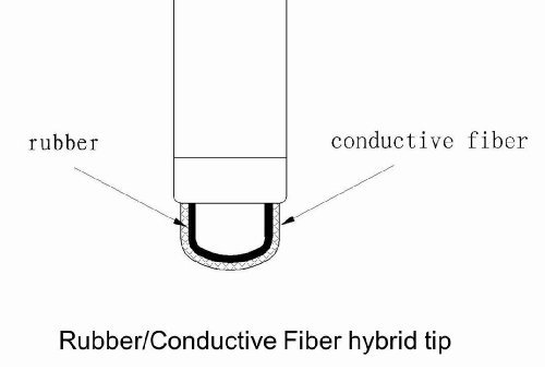 amPen Hybrid Stylus Pen - Interchangeable Hybrid Tip Touchscreen Stylus (Black) - Thumbnail 6