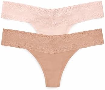 Natori Women's Bliss Perfection One Size Lace Thong 2-Pack 750092...