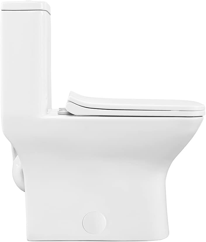 Swiss Madison Well Made Forever SM-1T256 Carré One Piece Toilet, Glossy White - - 