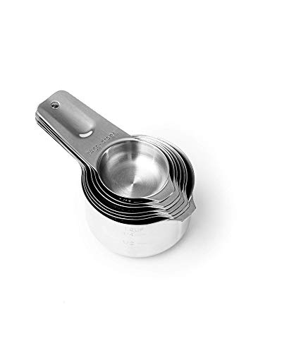 XIKUO Taza Kitchenware - 13-delig roestvrijstalen metaal Duurzaam stapelbaar Compacte gemakkelijke schepbekers en… - Image 5