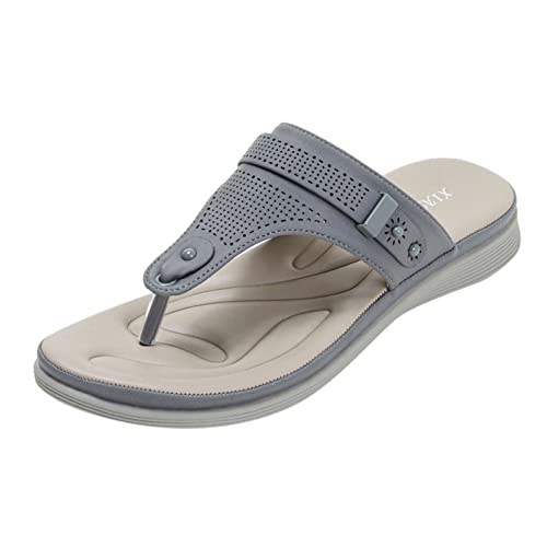 Sandales compensées femme grises en 38.5 avec strass bohème et bride élastique confort