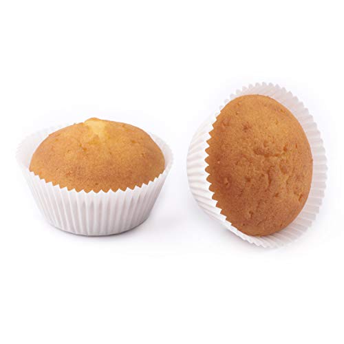 image for Caperci Standard White Cupcake Liners 500 Count, No Smell, Food Grade 
