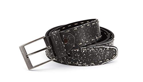 Preisvergleich Produktbild Amara Herren Ledergürtel Jeansgürtel 10043-1blk schwarz, GR: 95cm (länge 110cm)