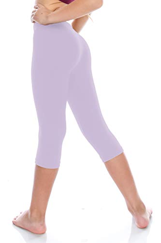 Kurve Girl’s Stretch Capri Leggings – Kids Seamless Dance Gymnastic Active Pants UV Protective Fabric UPF 50+ Made in USA2