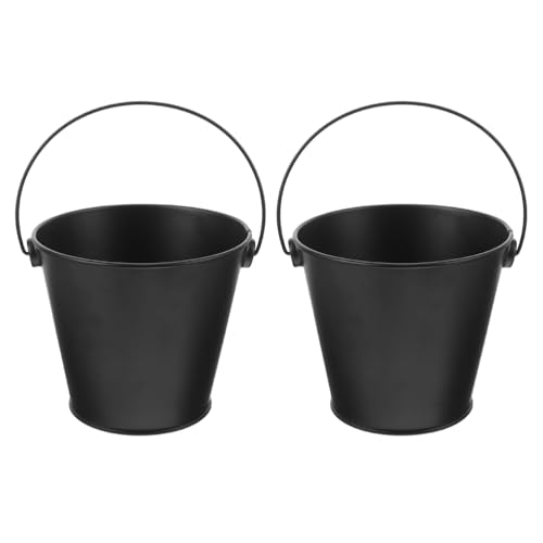 YARNOW Lot de 2 bacs à charbon de bois pour foyer, barbecue, bac d'égouttement, seau à glace, bac d'égouttement, seau à graisse, seau à boissons, barbecue extérieur