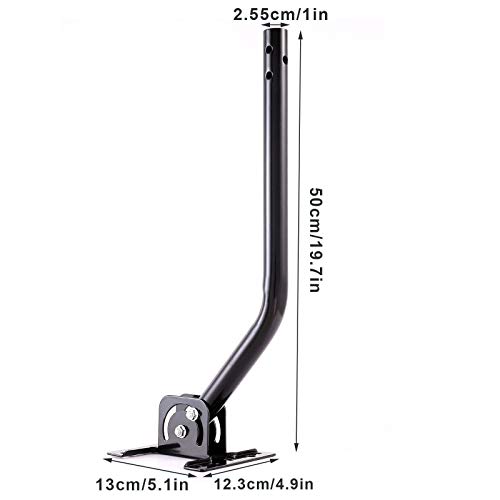 Cables Direct Online Adjustable Satellite Dish Antenna Mast For Roof Or Wall Installation, Heavy Duty Pole, Tv Antenna, Weather Station Mount J Pole Solid Base Weatherproof Mounting Bracket #TOP2