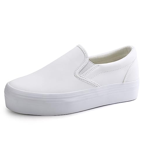 JABASIC Women Slip-on Platform Loafers Casual Comfortable Loafer Shoes