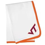 Future Tailgater Collegiate Licensed Baby Receiving Blanket (White, Virginia Tech Hokies)