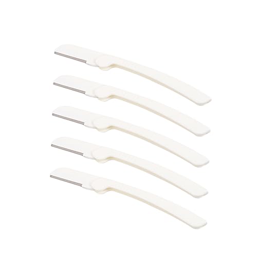 WOFASHPURET 9Pcs Portable Eyebrow Razor Folding Facial Trimmers for Women Eyebrow Remover for Fine Hair Makeup Tool for Handbag Storage White