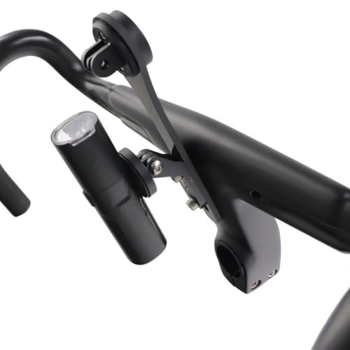 Violiica GORPO - Staffa di montaggio per faro bicicletta, in lega di alluminio lavorato a CNC, leggera e resistente, base a sgancio rapido, colore nero
