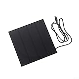 [Panneau solaire 3 W 12 V avec sortie de type C] : le panneau de charge solaire compact de 145 x 145 mm offre jusqu'à 250 mA de sortie via un port USB-C moderne, idéal pour une connexion directe à des caméras de sécurité extérieures compatibles, des rideaux lumineux LED et des appareils à faible consommation 9 à 12 V sans avoir besoin d'un contrôleur externe.