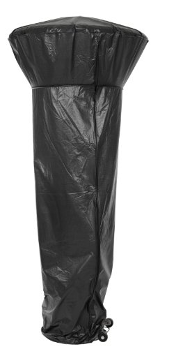 Fire Sense 61311 Vinyl Cover Full Length Outdoor For Patio Heater Pro Series With Reflectors Heavy Duty 10 Gauge Felt Lined Waterproof Weather Resistant With Zipper 34"-39" Round Reflectors
