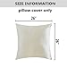 Home Brilliant Velvet Square Throw Pillow Cover Large Cushion Cover Euro Sham for Bedding Nursery, 26x26 inch(66cm), Pearl Ivory
