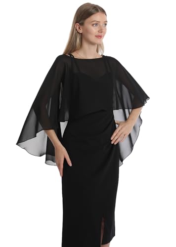 Capelets for women Chiffon Cape Shawls and Wraps for Evening Dress Wedding Capes Cover Up3