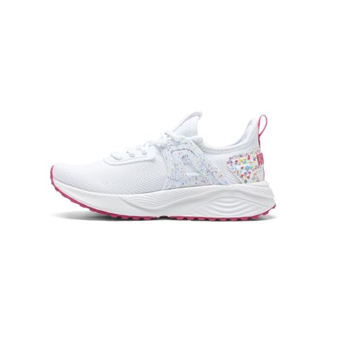 Image of PUMA Unisex-Child, Pacer 23 Bonbon, PUMA White-PUMA Pink, Big Kid, 5