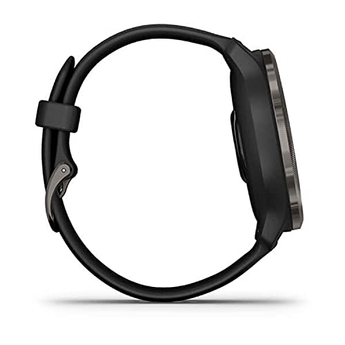 Garmin Venu 2 - Montre connectée GPS multisports avec écran AMOLED, autonomie longue durée (11 jours) – Gray avec bracelet noir - Boîtier 45 mm