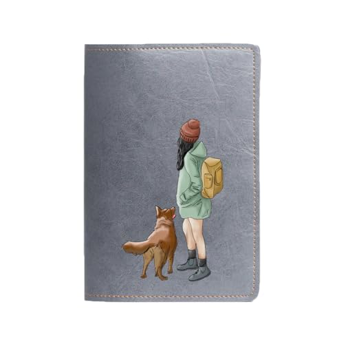 Image of The Messy Corner Unisex Vegan Leather Passport Cover | Classy & Stylish Printed Travel Case | (Grey, Backpacker)