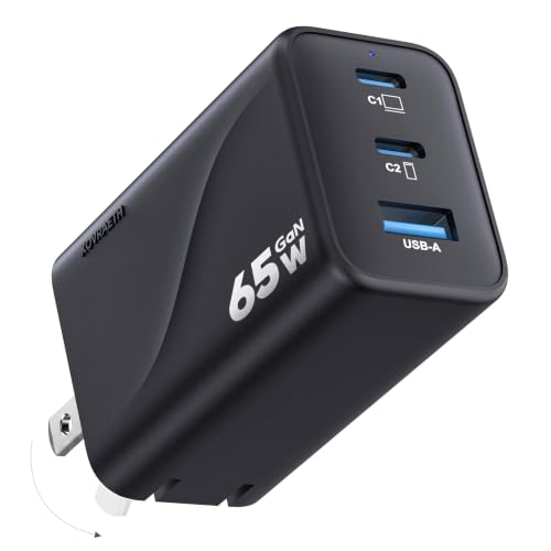 Image of Super Fast 65W GaN USB-C 3-Port Foldable Charger for Samsung S26 Ultra /S26 /S26+ /S25 Ultra /S25 /S24 Ultra /S24 /S23 Ultra /S22 Ultra, iPhone 17 /16 /15 /14 /13 /12, MacBook Pro /Air & iPad Pro