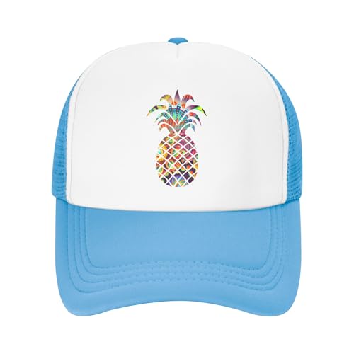 Psychedelic Pineapple Lightweight Mesh Baseball Hat Fishing Sun Cap Outdoor Casual Cap2