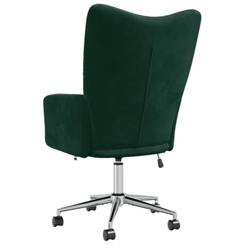 Sillón moderno ajustable con terciopelo verde oscuro miniatura 6