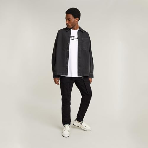 G-STAR Raw - Mens Rovic Zip 3D Regular Tapered Pants, Color Dk Black Gd, Size: 28W x 32L3