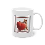 YOMYLE Mug à Offrir - Tasse Cadeau Chat Mignon Tigré Roux