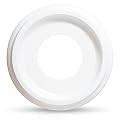OhLectric Ceiling Medallion - Smooth Molded Plastic Medallion for Fans, Lights and Chandeliers - Decorative Ceiling Decors with Ridged Edge - 9 ¾ Inches - OL-39209