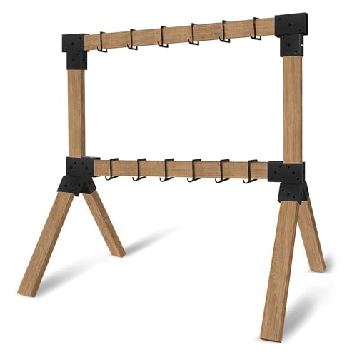POSTYBAY 2x4 Target Stand Brackets Set, Heavy Duty Y & T Connectors with 12 Hanger Hooks, 0.2”Thick Steel Frame (1.6