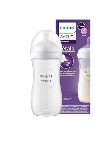 Philips Avent Mamadeira Pétala 3.0 11oz/330ml com bico de fluxo rápido (Fluxo 4), SCY906/01
